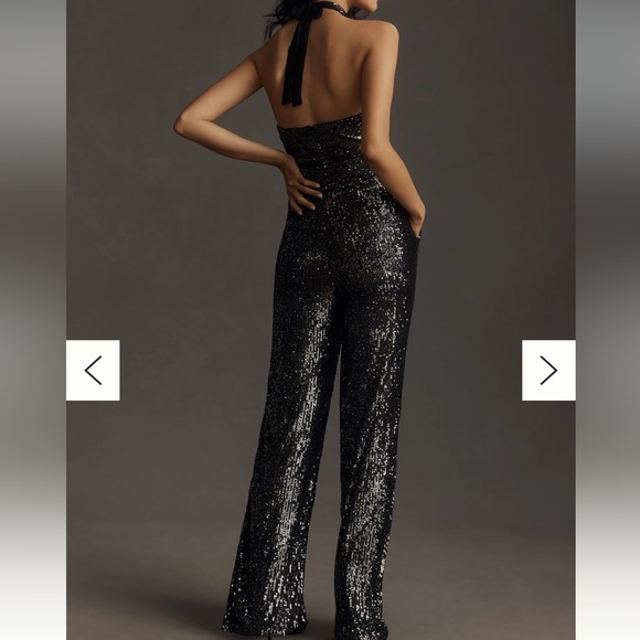 Anthropologie Maeve Sequin Halter Jumpsuit - Picture 4 of 6